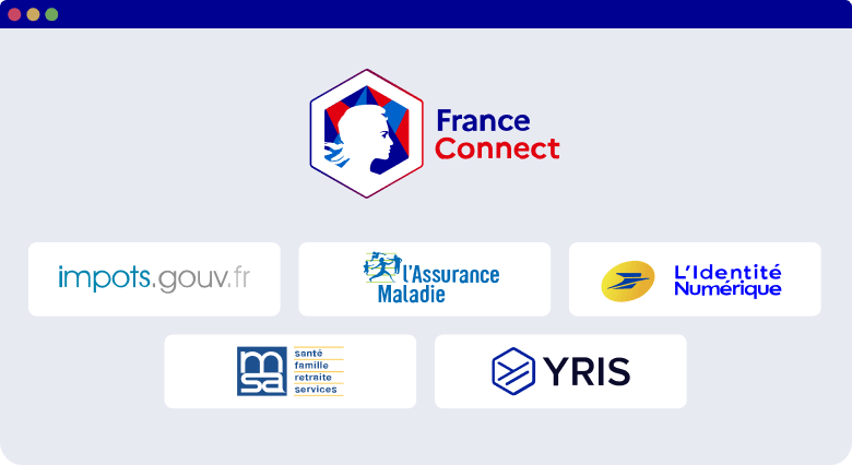 Choix d'un compte - de multiples services sont disponibles via FranceConnect